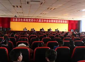 云县委宣讲团到县中医医院宣讲十八届五中全会精神